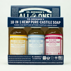 Mydło w płynie kastylijskie 18w1 Dr. Bronner's 60 ml. 3 – pack I