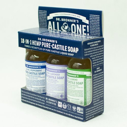 Mydło w płynie kastylijskie 18w1 Dr. Bronner's 60 ml. 3 – pack II