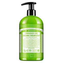 Mydło Organic Sugar Soap 4w1 Dr. Bronner's trawa cytrynowa z limonką 710 ml.