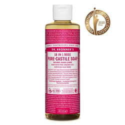 Mydło kastylijskie w płynie 18w1 Dr. Bronner's różane 240 ml.