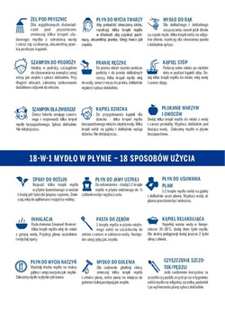 Mydło kastylijskie w płynie 18w1 Dr. Bronner's cytrusowo-pomarańczowe 945 ml.