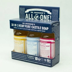 Mydło w płynie kastylijskie 18w1 Dr. Bronner's 60 ml. 3 – pack I