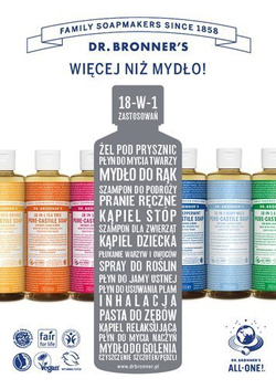 Mydło w płynie kastylijskie 18w1 Dr. Bronner's 60 ml. 3 – pack I